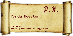 Panda Nesztor névjegykártya